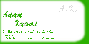 adam kavai business card